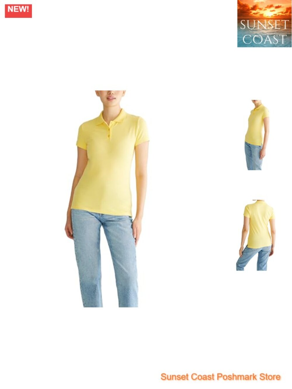 Aero Uniform Polo Short Sleeve Women's Slim Fit Stretch Pique